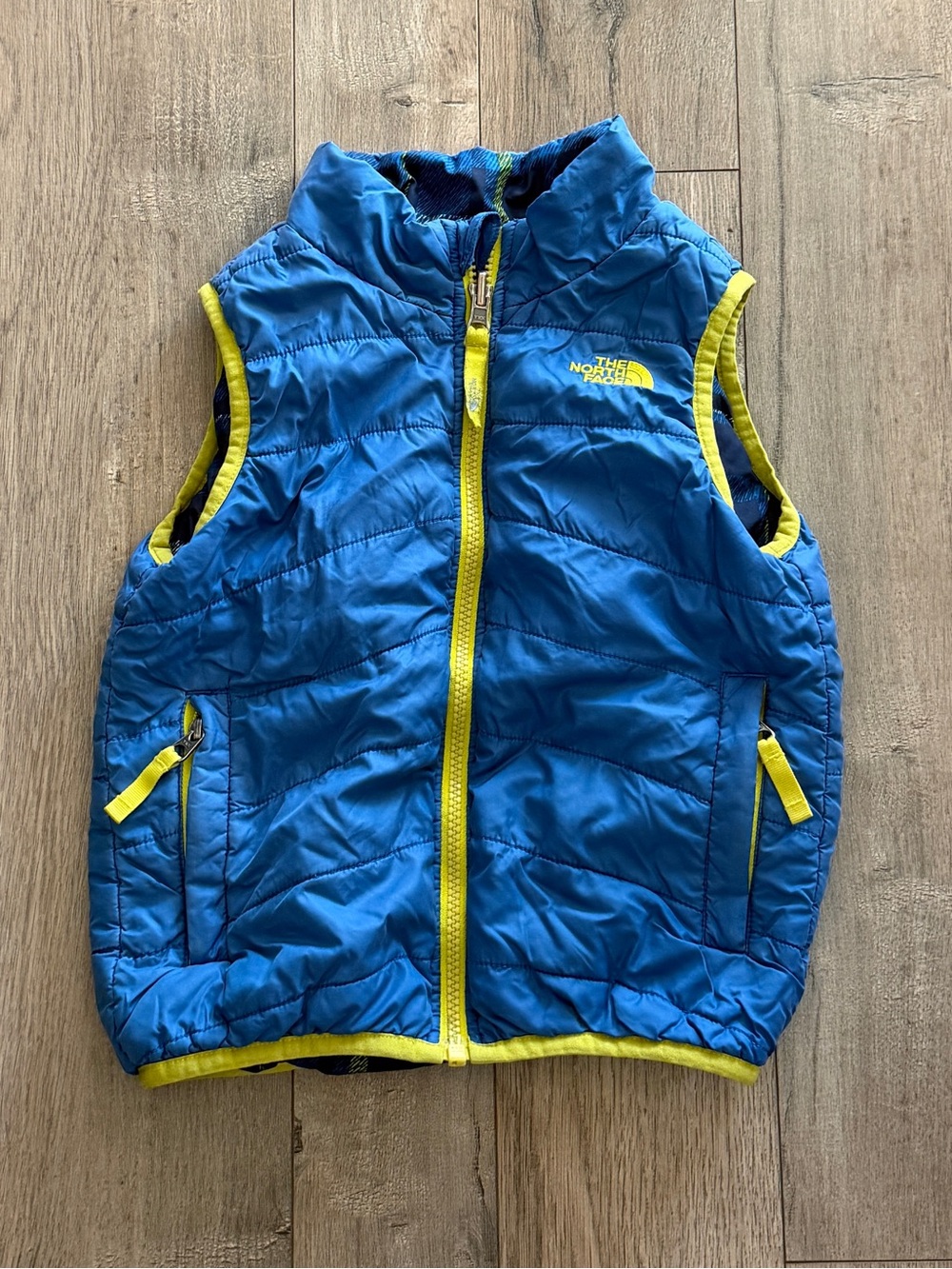 The North Face Blue Green Reversible Puffer Vest Size 4T